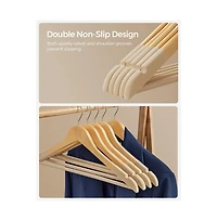 Slickblue Set Of 20 Velvet Wooden Hangers
