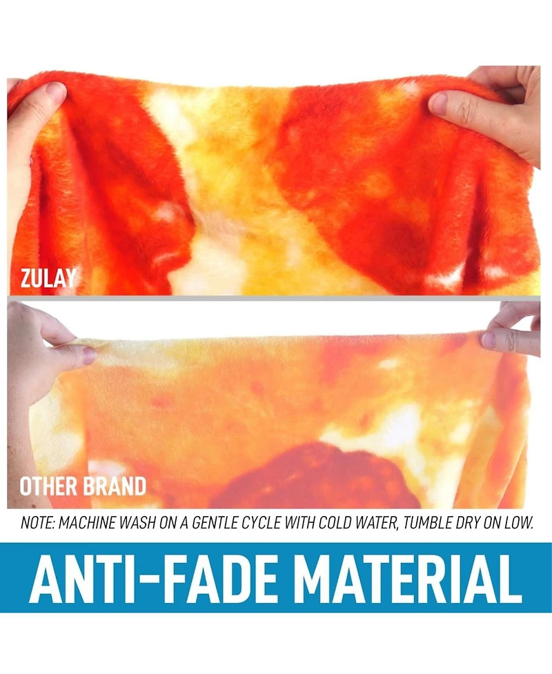 Zulay Kitchen Novelty Premium Soft Flannel Big Pizza Blanket