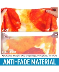 Zulay Kitchen Novelty Premium Soft Flannel Big Pizza Blanket