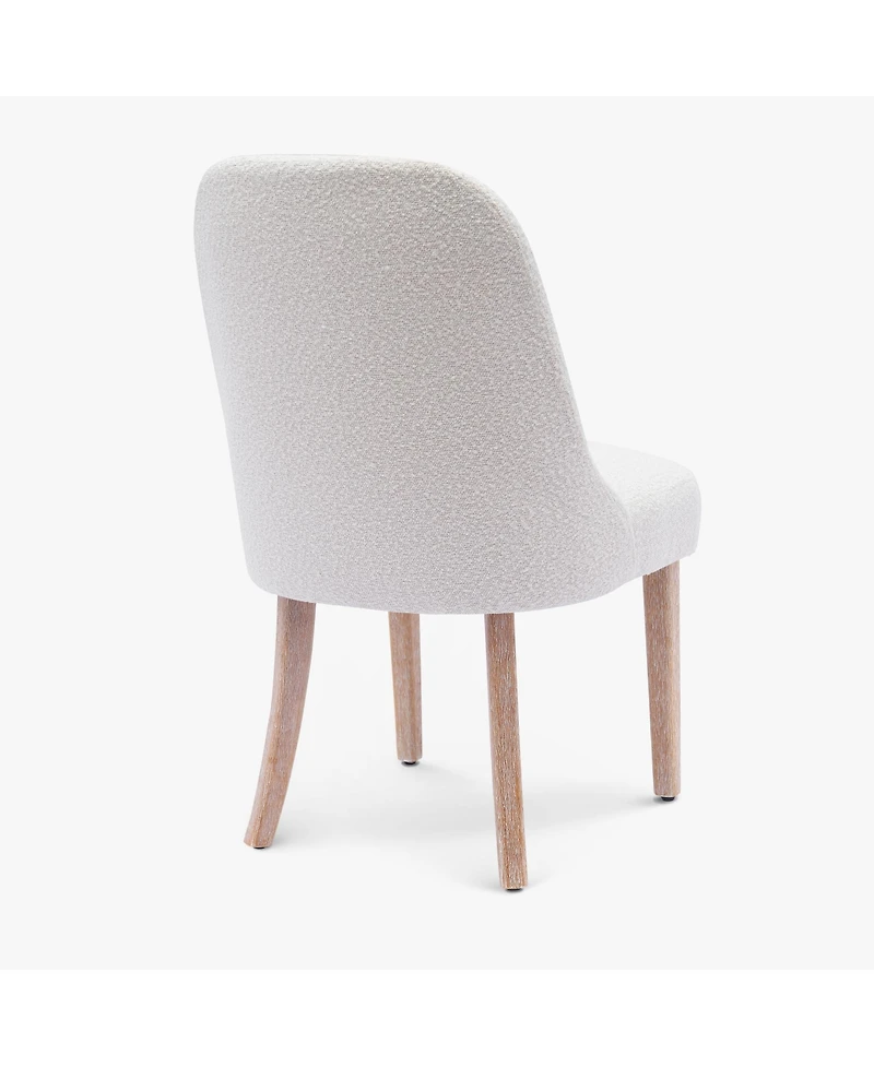 Mid-Century Modern Upholstered Boucle Dining Chair