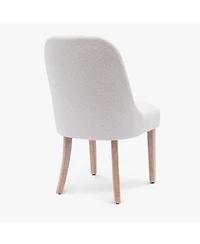 Mid-Century Modern Upholstered Boucle Dining Chair