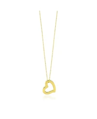 The Lovery Gold Open Heart Necklace 14K Yellow Gold