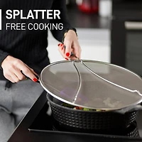 Large Splatter Screen for Frying Pan (13") - Stainless Steel Grease Guard