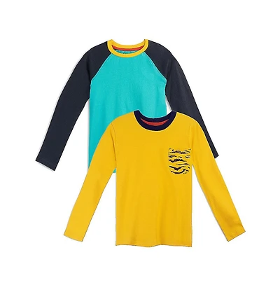 Mightly 2pk Fair Trade Organic Cotton Long Sleeve T-Shirts