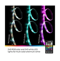 Monster Cable Monster 32.8ft Sound Reactive Smart Multi-Color Multi-White Led Light Strip