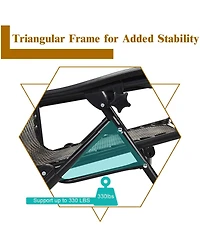 Inolait Sugift Folding Rattan Zero Gravity Lounge Chair with Removable Head Pillow