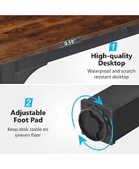 Tribesigns 78.7 Inches Extra Long Computer Desk, 2 Person Desk, Double Long Desk, Workstaion for Home Office