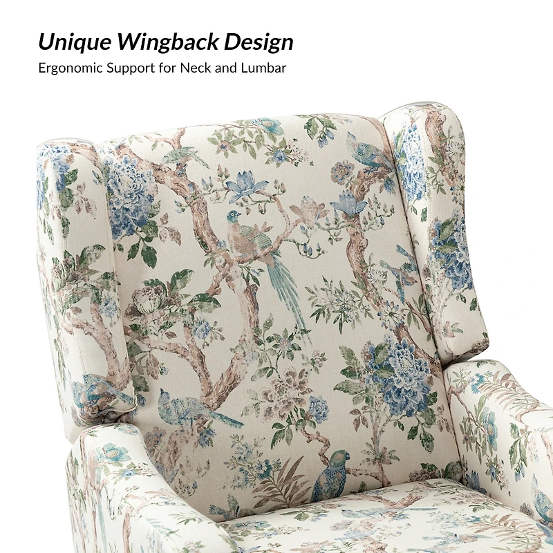 Yaffa Floral Swivel Gliders Manual Recliner