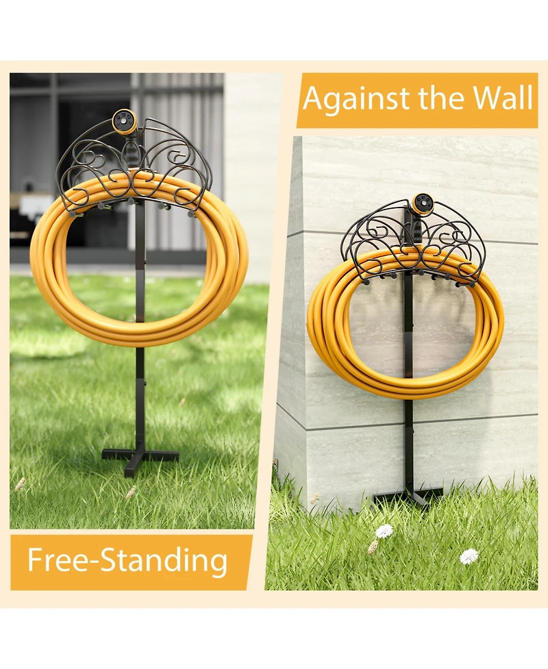 Inolait Detachable Freestanding Hose Holder for Outdoor Yard Garden Lawn