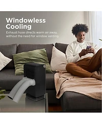 Black+Decker 3-in-1 Personal Portable Air Conditioner, Portable Fan & Dehumidifier, Windowless Air Conditioner with Electronic Control Panel, Led Disp