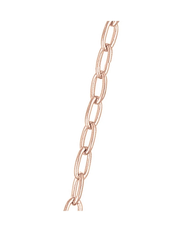 GiGiGirl Kids Sterling Silver 18K Rose Plated with White Cubic Zirconia Heart 'Love' Necklace