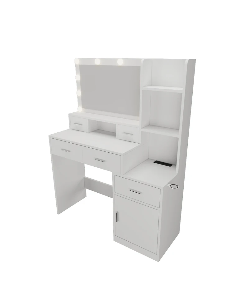 Streamdale Smart mirror dressing table with storage and drawers