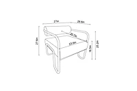 Simplie Fun Living Room Iron Sofa Chair, Lazy Individual Chair