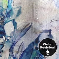 71x74 Floral Shower Curtain - Aqua Floral by Hope Bainbridge