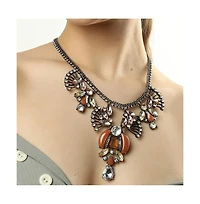 Sohi Women's Gold Revival Statement Necklace