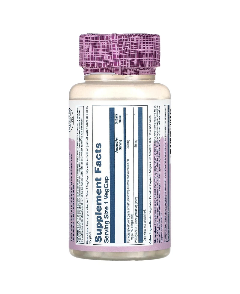 Solaray Vital Extracts Pomegranate - 60 VegCaps