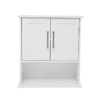 Merrick Lane Vigo Wall Mounted Bathroom Medicine Cabinet With Adjustable Cabinet Shelf, Lower Open Shelf, And Magnetic Closure Doors