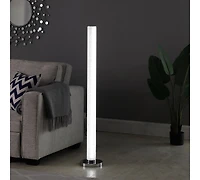 Streamdale 49" Led Illuminari White Crystal Sand Rocks Column Floor Lamp