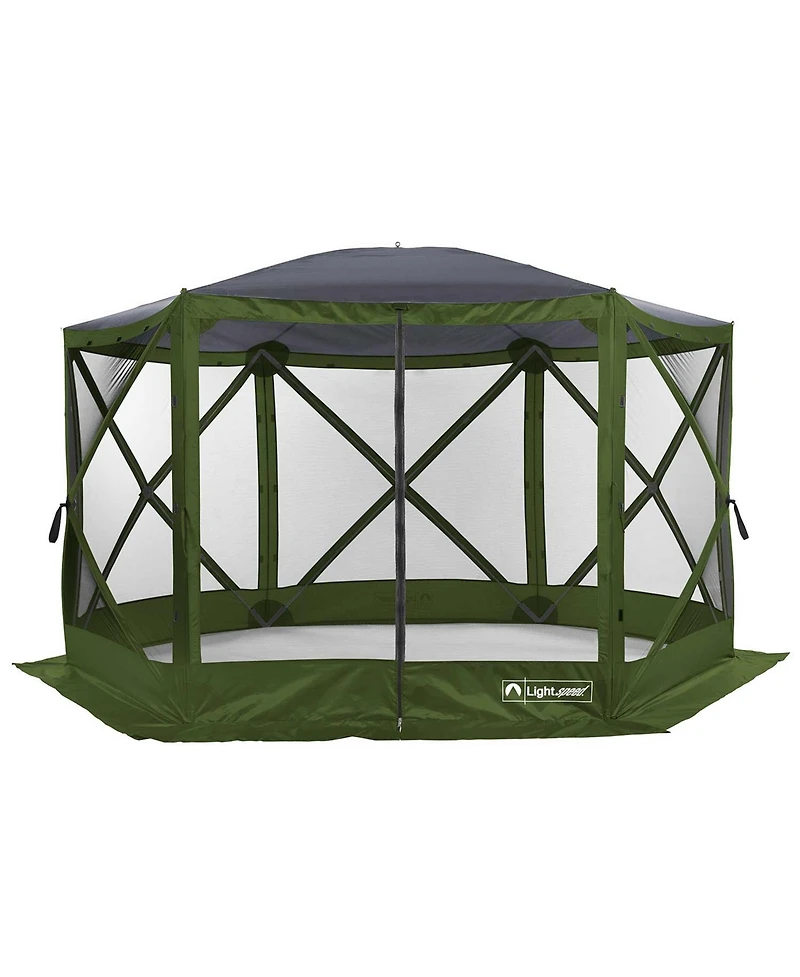 Lightspeed Outdoors Pop-Up 6-Sided Screen Shelter, Green, 1