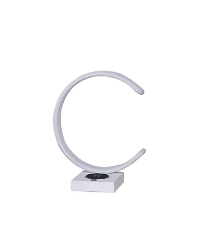 Streamdale 13.5" C-Shape Led with Usb Wireless Charger Port Table Lamp