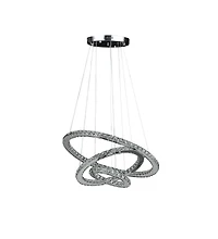 Streamdale Adjustable Height Crystal Chandelier with Led Dimmer