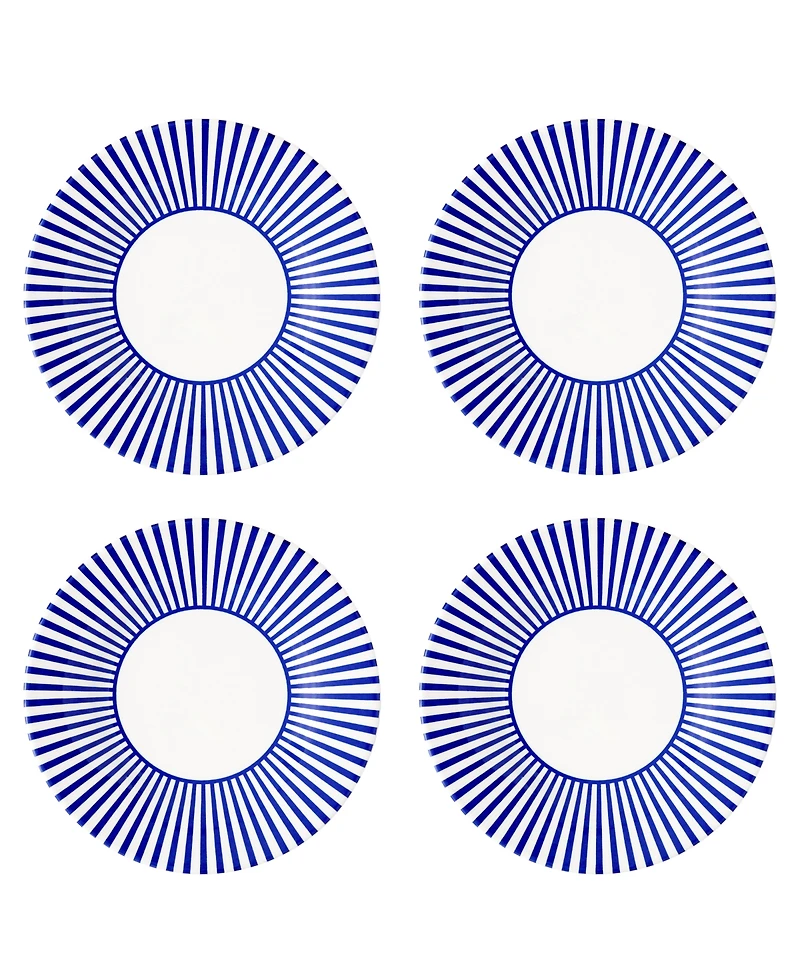 Spode Blue Italian Steccato Narrow Stripe Side Plates, Set of 4