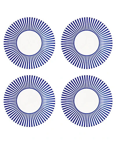 Spode Blue Italian Steccato Narrow Stripe Side Plates, Set of 4