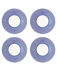 Spode Blue Italian Steccato Narrow Stripe Side Plates, Set of 4