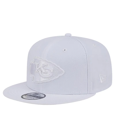 Men's New Era Kansas City Chiefs Main White on White 9FIFTY Snapback Hat