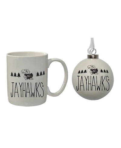 The Memory Company Kansas Jayhawks Holiday Ornament Mug Set