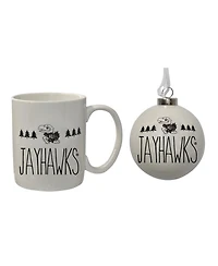 The Memory Company Kansas Jayhawks Holiday Ornament Mug Set