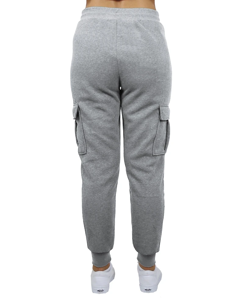 Carol Vee Women's Heavyweight Loose Fit Fleece-Lined Cargo Jogger Pants