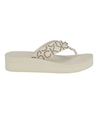 Calvin Klein Women's Meena Logo Platform Flip-Flop Sandals