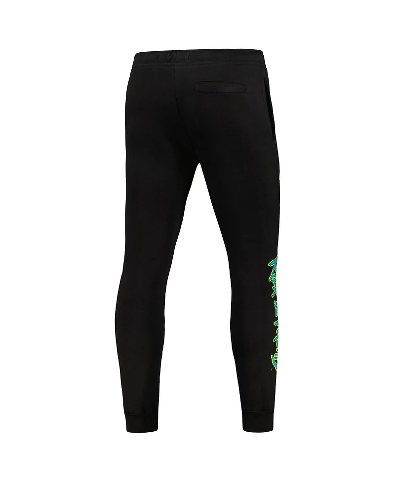 Freeze Max Men's Black Rick and Morty Fleece Jogger Pants