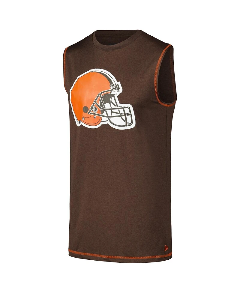New Era Men's Brown Cleveland Browns Tank Top