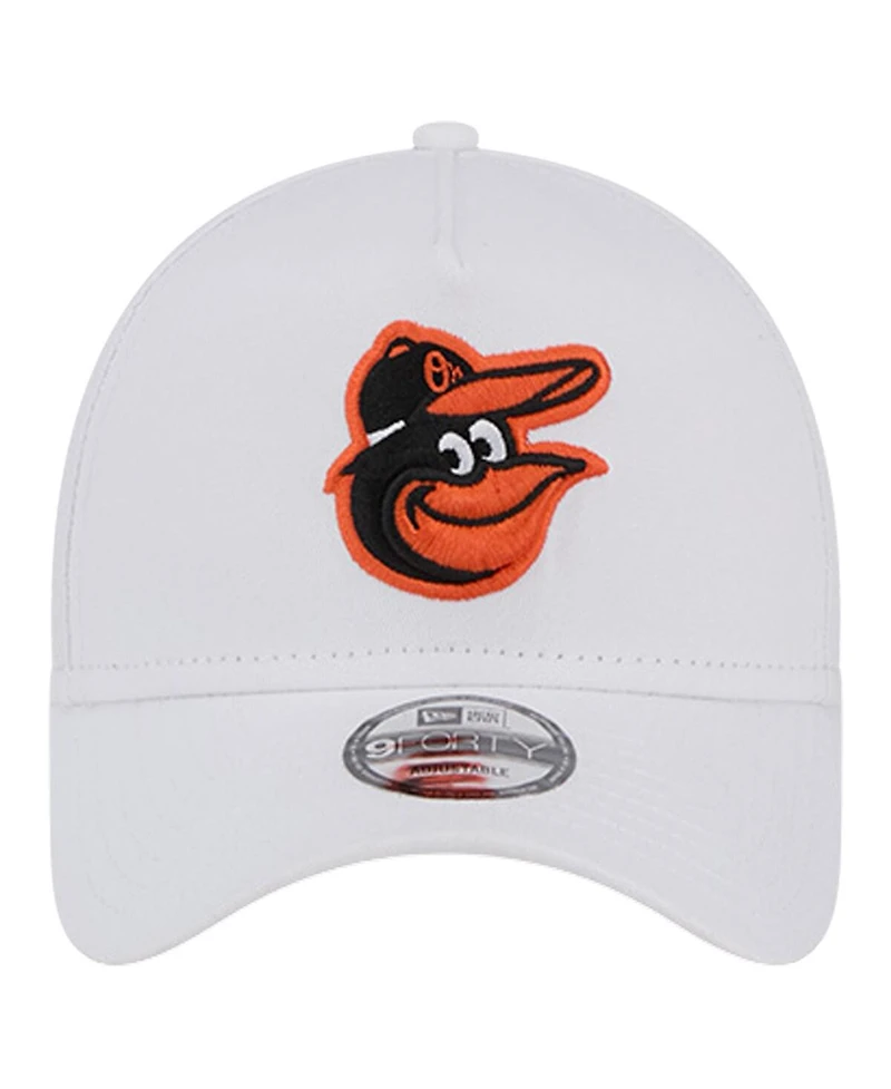 New Era Men's White Baltimore Orioles Tc A-Frame 9FORTY Adjustable Hat
