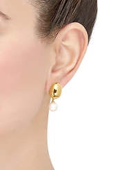 Honora Cultured Freshwater Pearl (8mm) Dangle Drop Earrings in 14k Gold