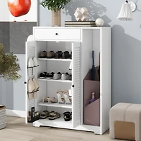 Streamdale Modern White Shoe Rack Organizer