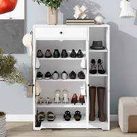Streamdale Modern White Shoe Rack Organizer