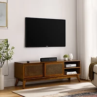 Streamdale Mid Century Modern Rattan Tv Stand for 65"