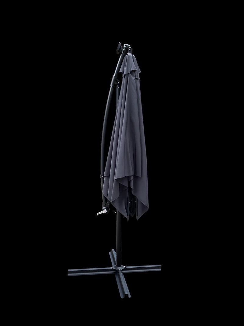 Streamdale Solar Powered Led Patio Umbrella with Crank & Base