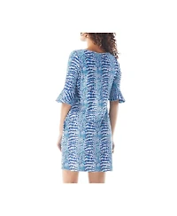 Beach House Style Animal Inspired Print Tenley Smocked Waist Tank Dress
