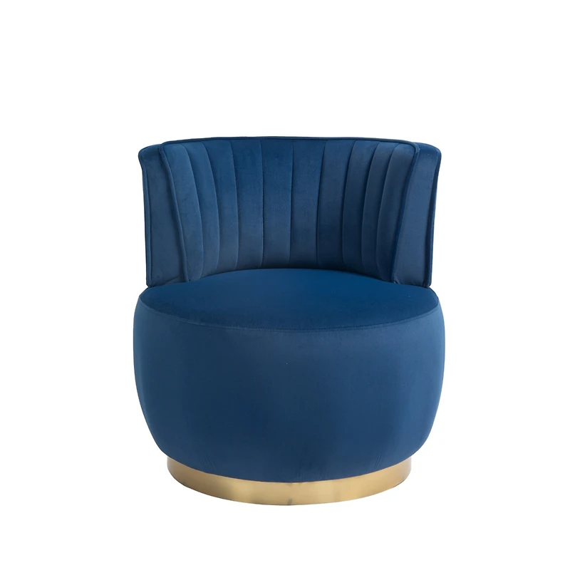 Streamdale Velvet Swivel Barrel Chairs for Living Room or Office