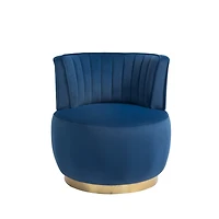 Streamdale Velvet Swivel Barrel Chairs for Living Room or Office