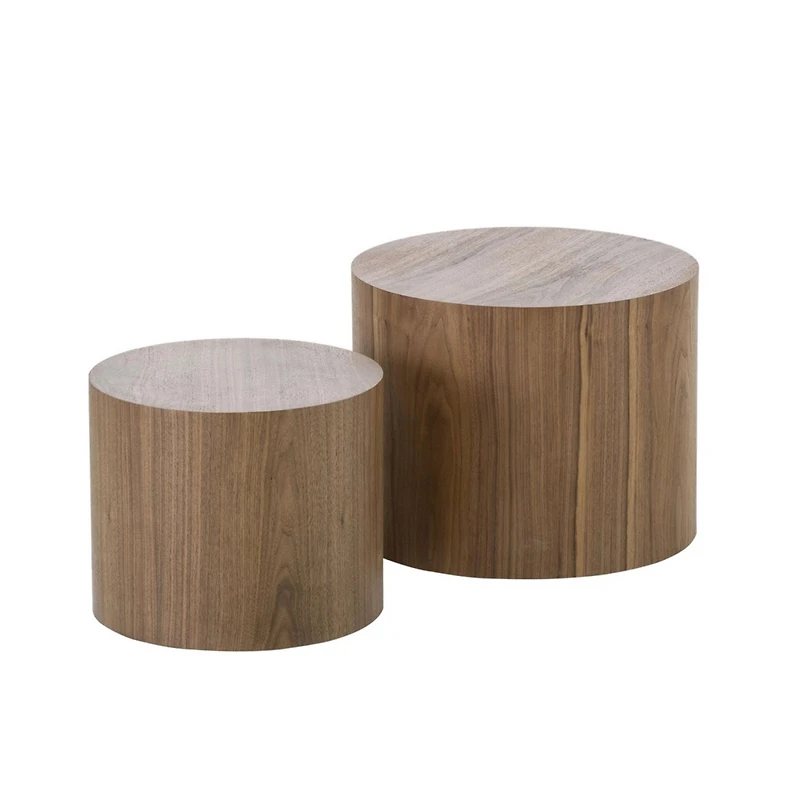 Streamdale Furniture Mdf With Ash/Oak/Walnut Veneer Side Table/Coffee Table/End Table/Ottoman(Walnut)