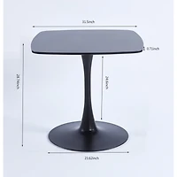 Streamdale Furniture Special Dining Table, Mdf Dining Table, Kitchen Table, Black, Executive Desk