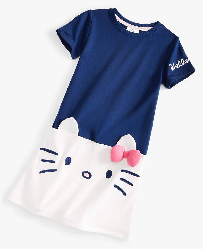 Hello Kitty Little Girls Short Sleeve Shift Dress