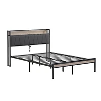 Metal Platform Bed Frame with Storage