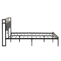 Metal Platform Bed Frame with Storage