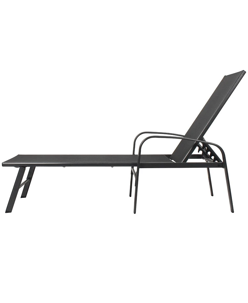 Streamdale Outdoor Patio Swimming Pool Lounge Gray Color With Pillow